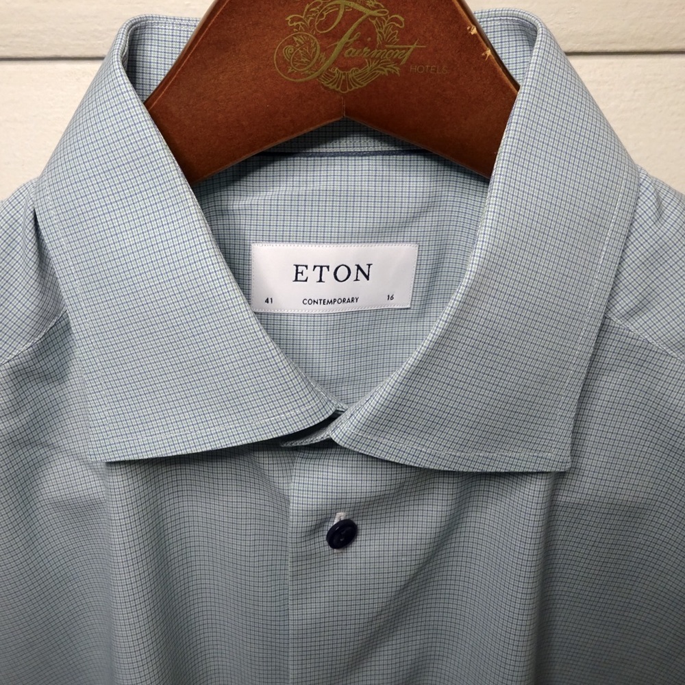ETON Contemporary Fit Check Poplin 16 41